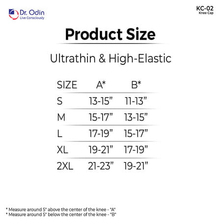 Dr. Odin Kc-02 Knee Cap With 4-Way Stretch Technology - Knee Support For Pain Relief (Medium)