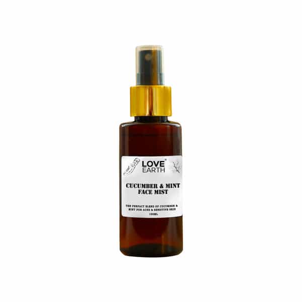 Love Earth Cucumber Mint Face Mist Toner For Acne Defense Skin | Wrinkles & Oil Control 100Ml