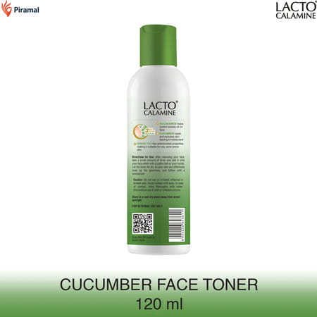 Lacto Calamine Cucumber Face Toner With Green Tea & Niacinamide.No Parabens No Alcohol-120ml