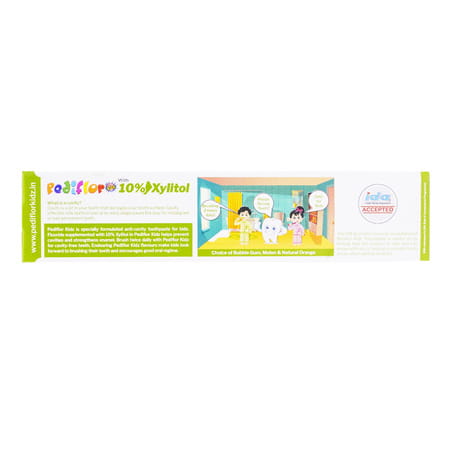 Pediflor Kidz Green Apple Flavour Tube Of 70gm Toothpaste