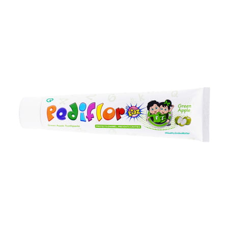 Pediflor Kidz Green Apple Flavour Tube Of 70gm Toothpaste