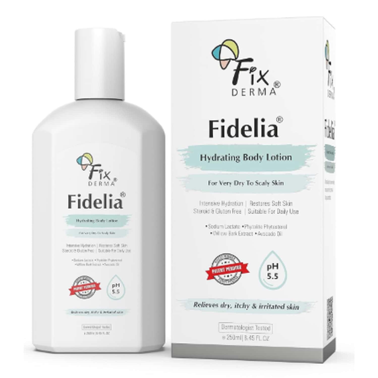 Fixderma Fidelia Hydrating Body Lotion With Avocado Oil For Face Body - 250ml