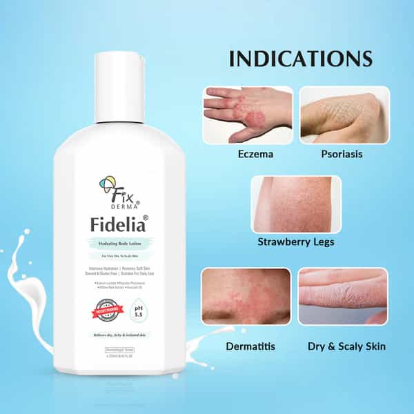 Fixderma Fidelia Hydrating Body Lotion With Avocado Oil For Face Body - 250Ml