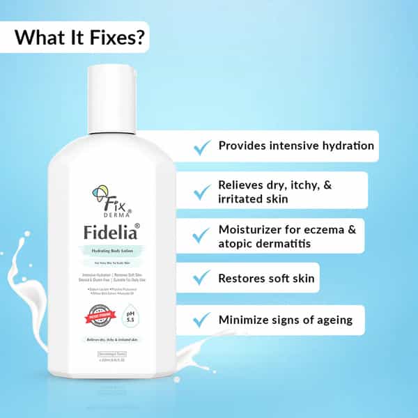 Fixderma Fidelia Hydrating Body Lotion With Avocado Oil For Face Body - 250Ml