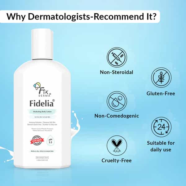 Fixderma Fidelia Hydrating Body Lotion With Avocado Oil For Face Body - 250Ml