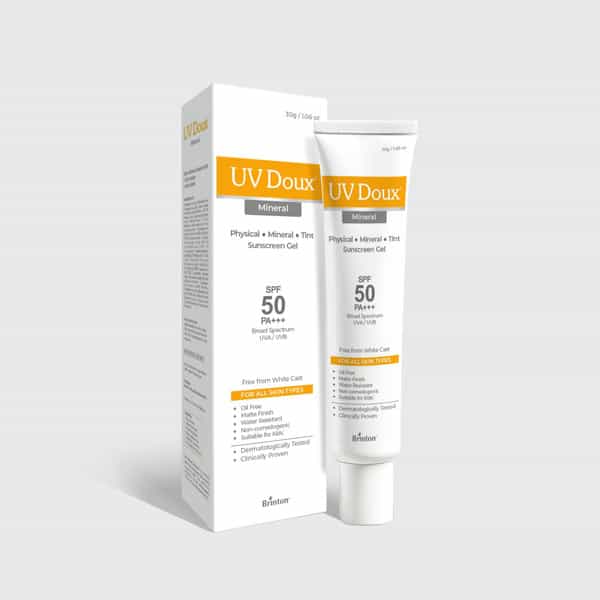 Brinton Uv Doux | Mineral Spf 50 Pa+++ | For All Skin Types | Sunscreen Gel | 30 Gm