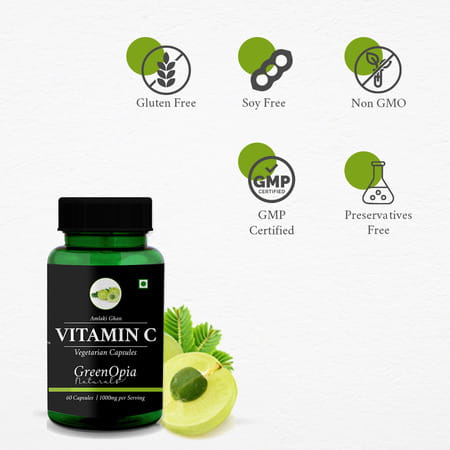 Greenopia Vitamin C Amla Extract 60 Vegetarian Capsules