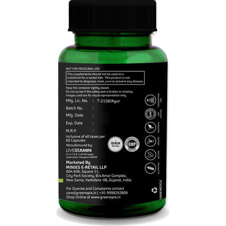 Greenopia Vitamin C Amla Extract 60 Vegetarian Capsules