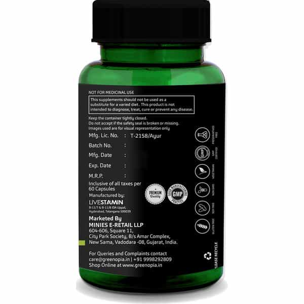 Greenopia Vitamin C Amla Extract 60 Vegetarian Capsules