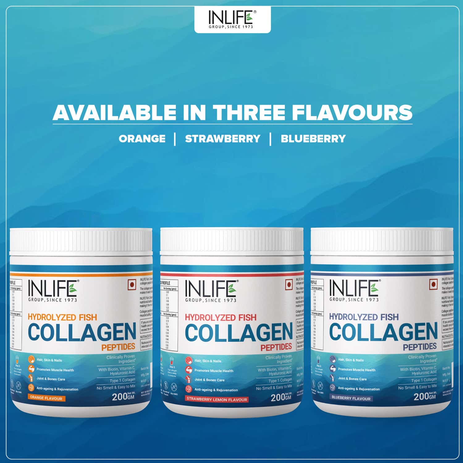 Buy INLIFE HYDROLYZED MARINE FISH TYPE 1 COLLAGEN PEPTIDES POWDER FOR