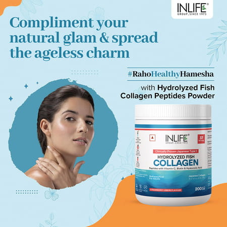 Inlife Japanese Marine Collagen Supplements For Women & Men (Strawberry | Fish Collagen | 200g)