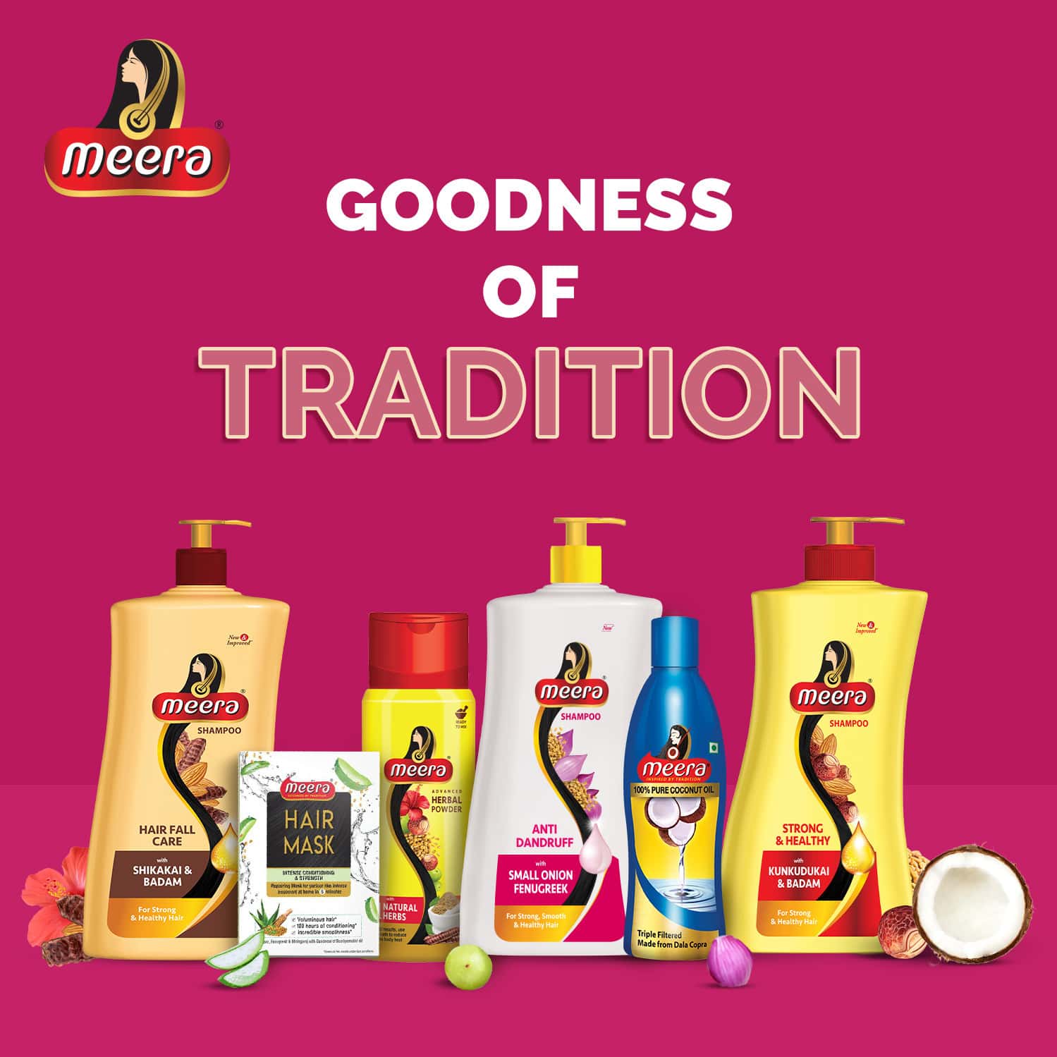 Buy MEERA ANTI DANDRUFF SHAMPOO, WITH GOODNESS OF SMALL ONION AND