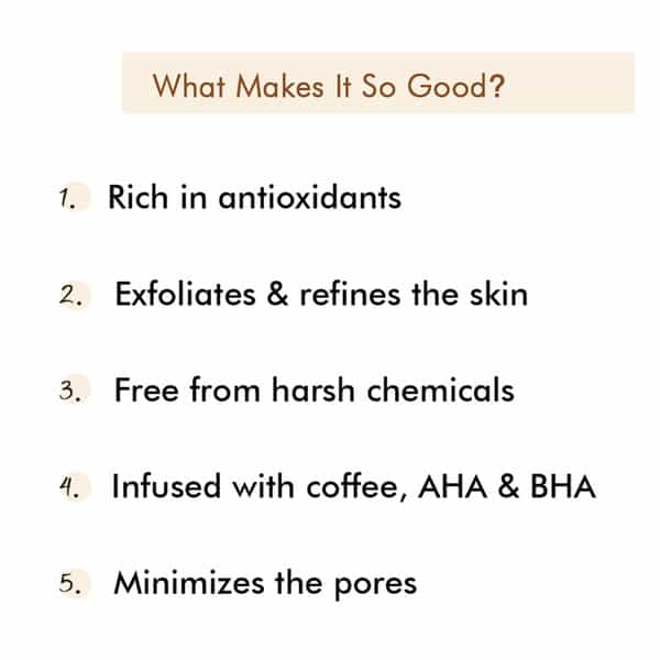 Mcaffeine Exfoliating Espresso Coffee Face Mask - Face Pack With Natural Aha & Bha For All Skin Type