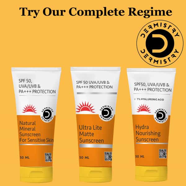 Dermistry Natural Mineral & Water Based Oil Free Spf 50 Sunscreen For Sensitive Skin Children Kids