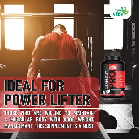 Fitness Veda Lean Cut Pro Capsules For Men Women With Acetyl L Carnitine | Green Tea Extract