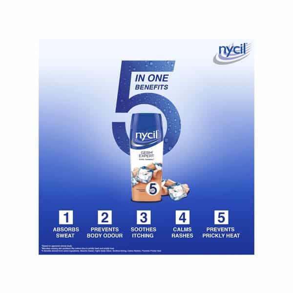 Nycil Cool Chandan With Sandalwood Fragrance Prickly Heat Powder - 50Gm