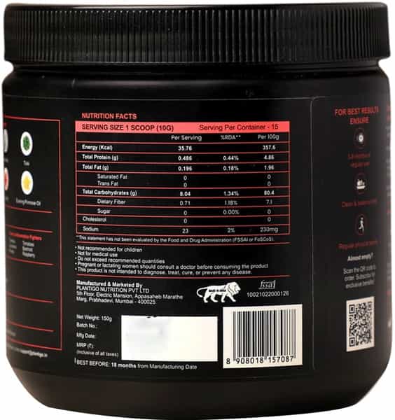Plantigo Plant Collagen Builder Powder For Men And Women Anti Aging - Certified Organic Supplement