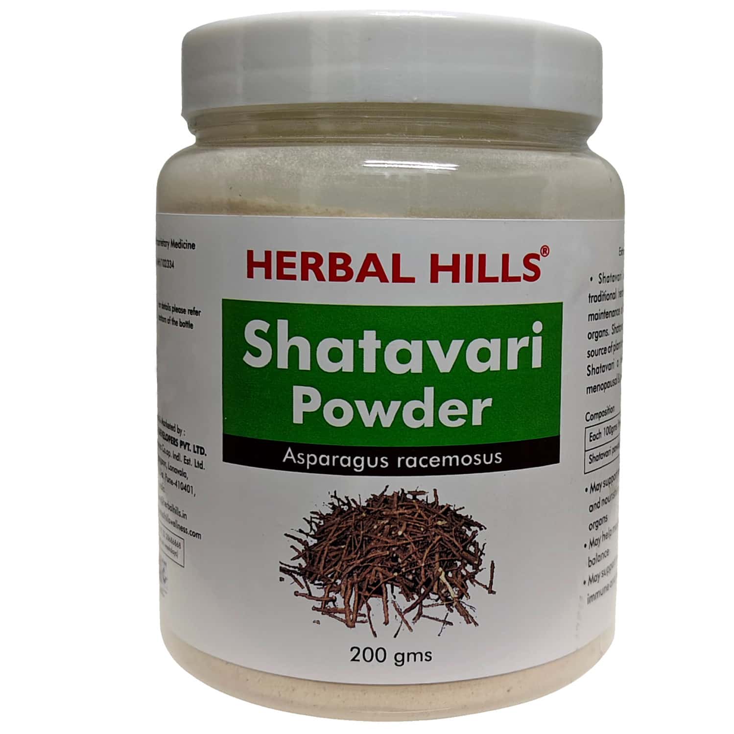 Herbal Hills Organic Shatavari Powder 200 Gms