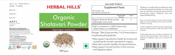Herbal Hills Shatavari Powder 200 Gms