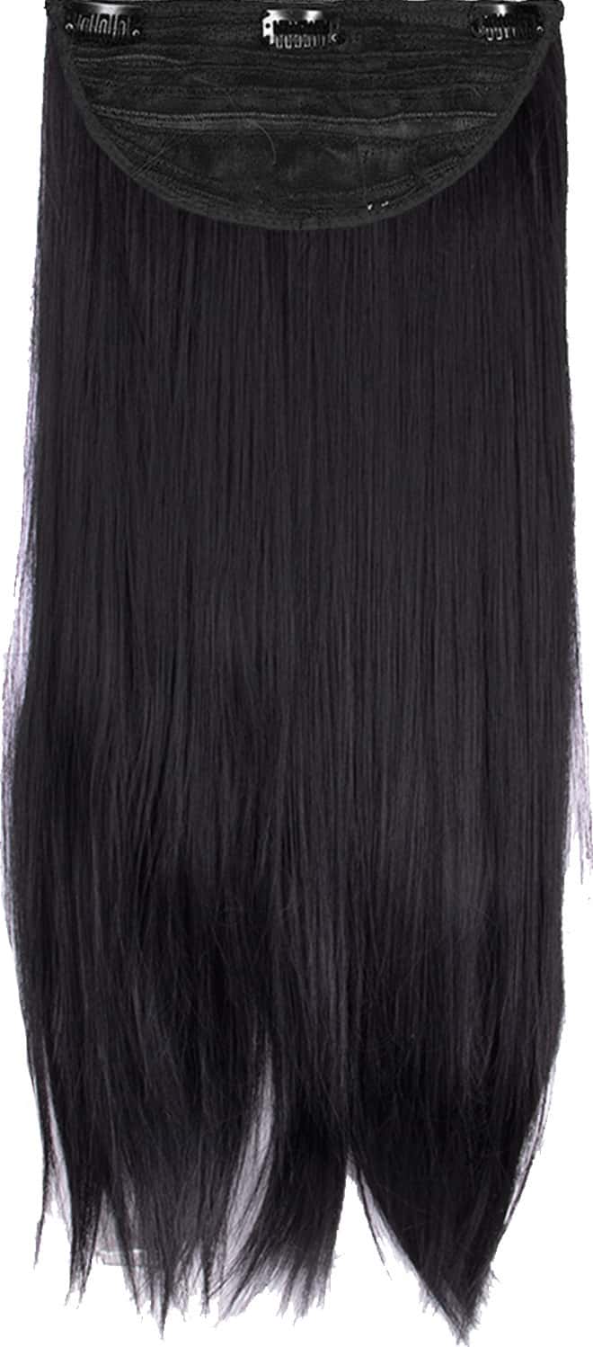 Streak Street Clip-In 18" Jet Black Straight Hair Extensions