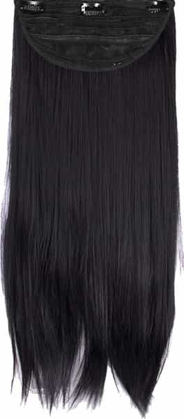Streak Street Clip-In 18" Jet Black Straight Hair Extensions