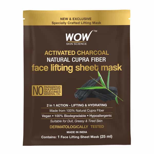 Wow Skin Science Charcoal Cupra Face Lifting Mask Sheet 25Ml
