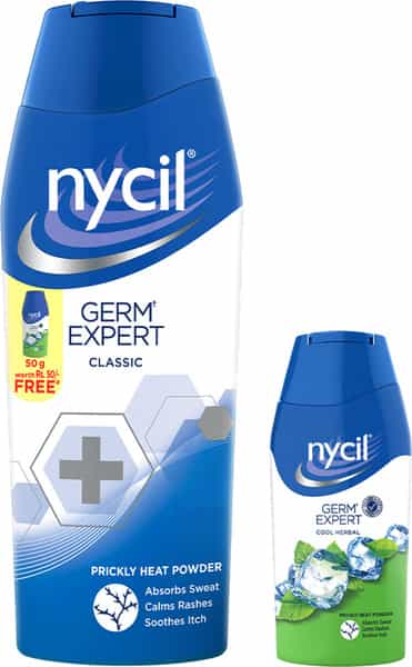 Buy NYCIL COOL HERBAL PRICKLY HEAT TALCUM POWDER | 150G (GET NYCIL COOL ...