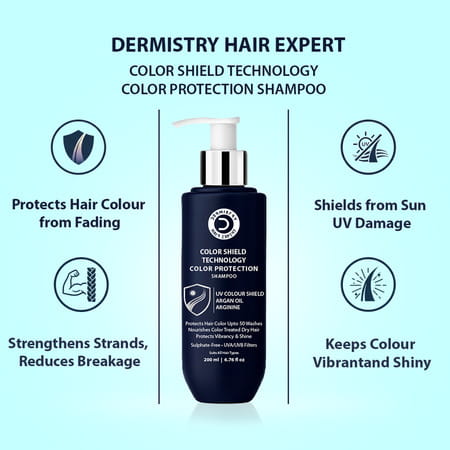 Dermistry Sulphate Free Color Protection Shampoo For Chemically Treated Hair - 200ml