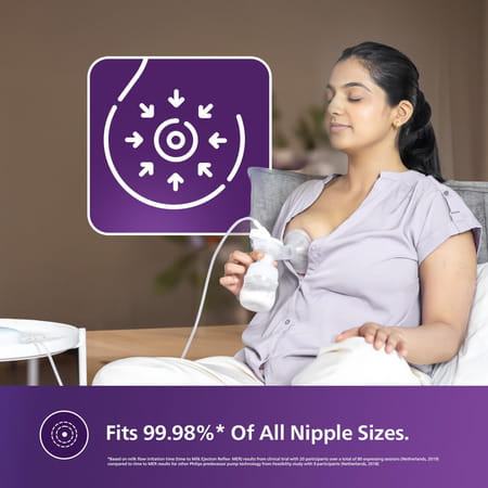 Philips Avent Portable Electric Breast Pump | Soft Adaptive Silicon Cushion | Scf323/11