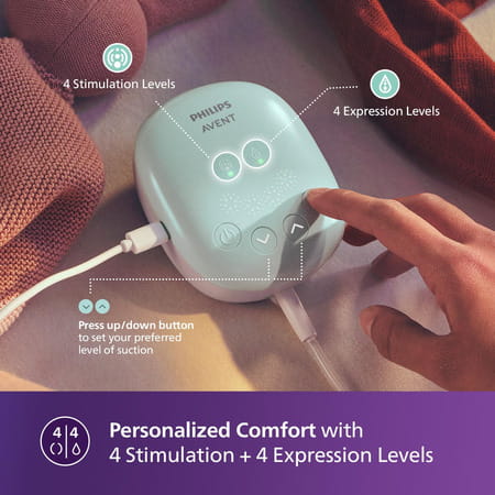 Philips Avent Portable Electric Breast Pump | Soft Adaptive Silicon Cushion | Scf323/11