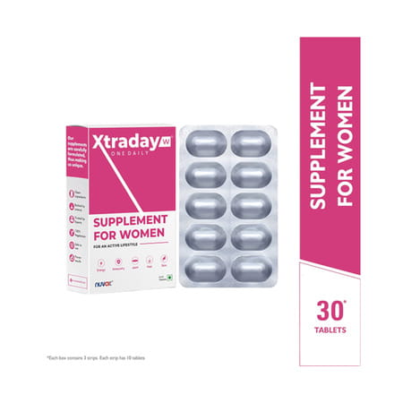 Nuvox Xtraday W On Daily Supplement For Women Strip Of 10 Tablets
