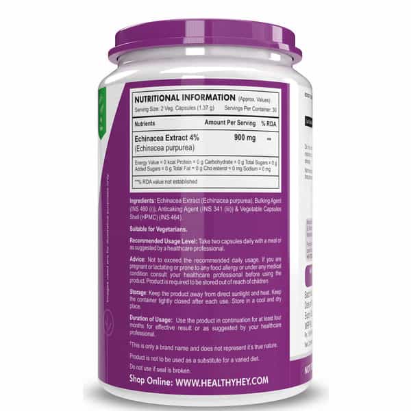 Healthyhey Nutrition Echinacea Extract 60 Capsules