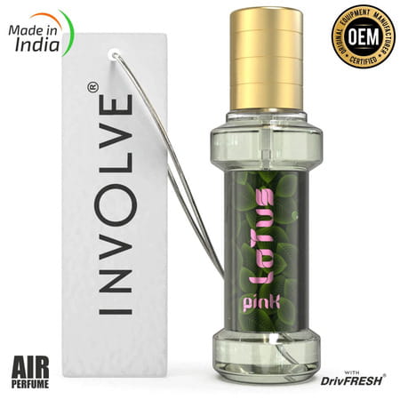 Involve Rainforest Pink Lotus Scent Car Perfume - Floral Fine Fragrance Spray Air Freshener - Irf03