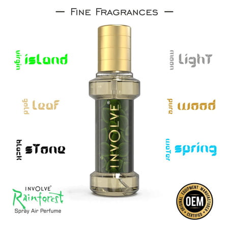 Involve Rainforest Pink Lotus Scent Car Perfume - Floral Fine Fragrance Spray Air Freshener - Irf03