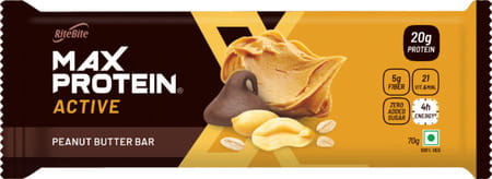 Ritebite Max Protein Active Peanut Butter Bars 420g - Pack Of 6 (70g X 6)