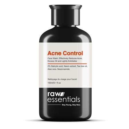Raw Essentials Acne Control Face Wash 2% Salicylic Acid | Sulphate & Paraben Free - 150ml