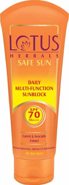 Lotus Herbals Safesun Sunscreen Daily Multi-Function Sunblock Spf 70 Pa+ - 100 G
