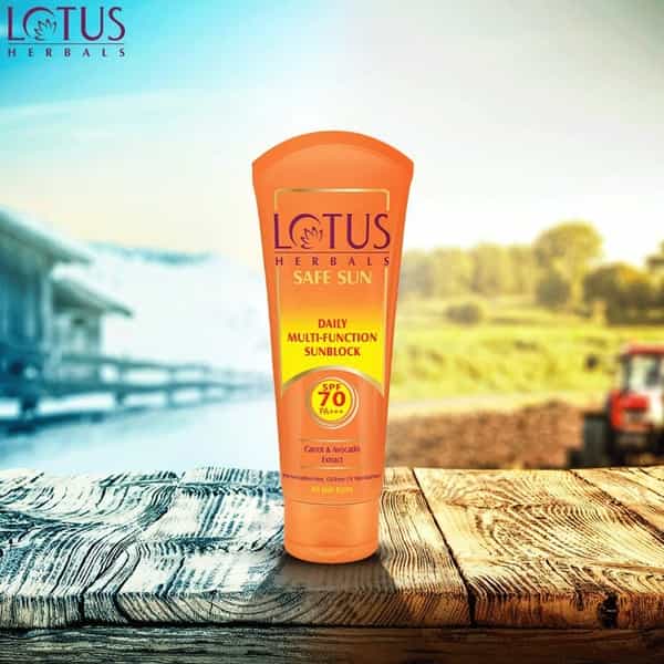 Lotus Herbals Safesun Sunscreen Daily Multi-Function Sunblock Spf 70 Pa+ - 100 G