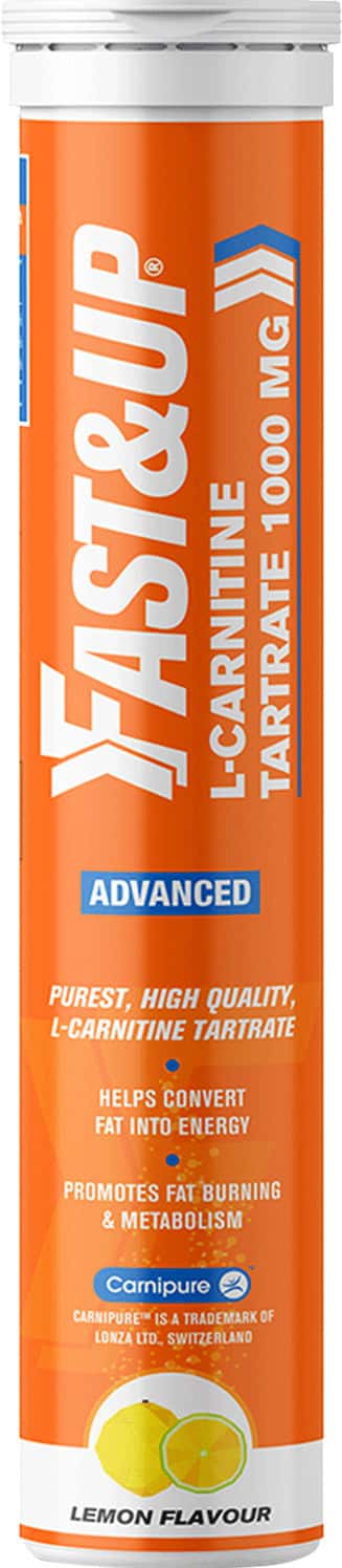 Fast&up L-carnitine Tartrate 1000mg Helps Burn Fat Lemon Flavour A 20 Tablets