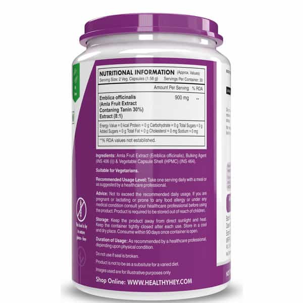 Healthyhey Nutrition Amla Extract 50:1 - 60 Veg. Capsules