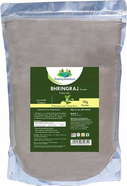 Grazing Meadows Bhringraj Powder - 1 Kg (Pack Of 2)