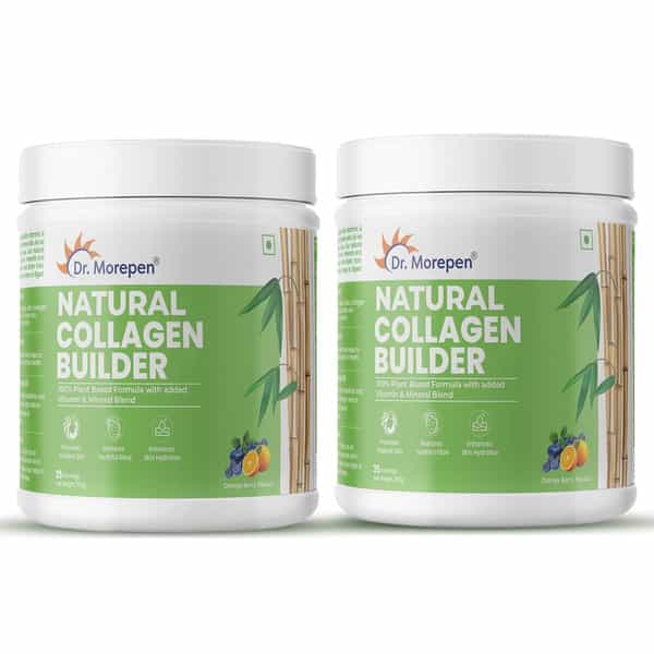 Dr. Morepen Natural Collagen Builder | Orange-Berry Flavour - 250Gm Pack Of 2