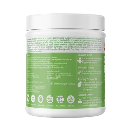 Dr. Morepen Natural Collagen Builder | Orange-Berry Flavour - 250gm Pack Of 2