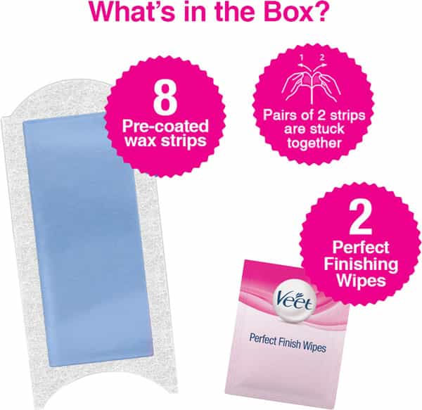 Veet Half Body Waxing Kit Sensitive Skin 8 Strips