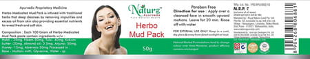 Naturz Ayurveda Herbo Mud Pack - 50g (Pack Of 2)