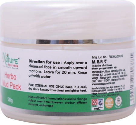 Naturz Ayurveda Herbo Mud Pack - 50g (Pack Of 2)