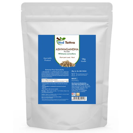 Ved Tattva Ashwagandha Powder - 1 Kg (Pack Of 4)