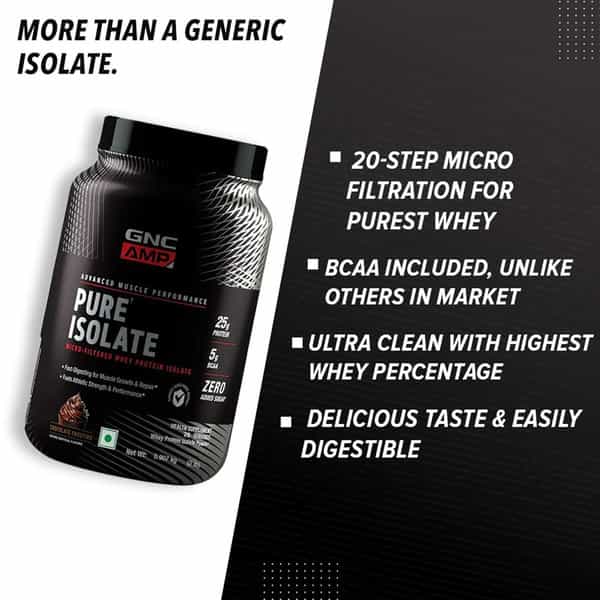 Gnc Amp Pure Isolate | Advanced Muscle Performance (Chocolate | 2 Lbs)