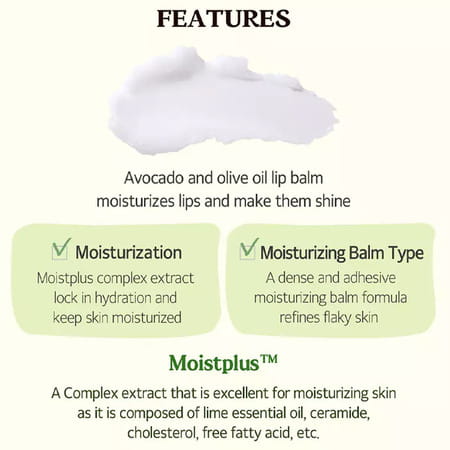 Skinfood Avocado & Olive Lip Balm - Olive Lip Balm To Shine - Hydrate At The Same Time - 12G