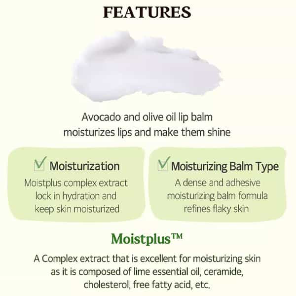 Skinfood Avocado & Olive Lip Balm - Olive Lip Balm To Shine - Hydrate At The Same Time - 12G